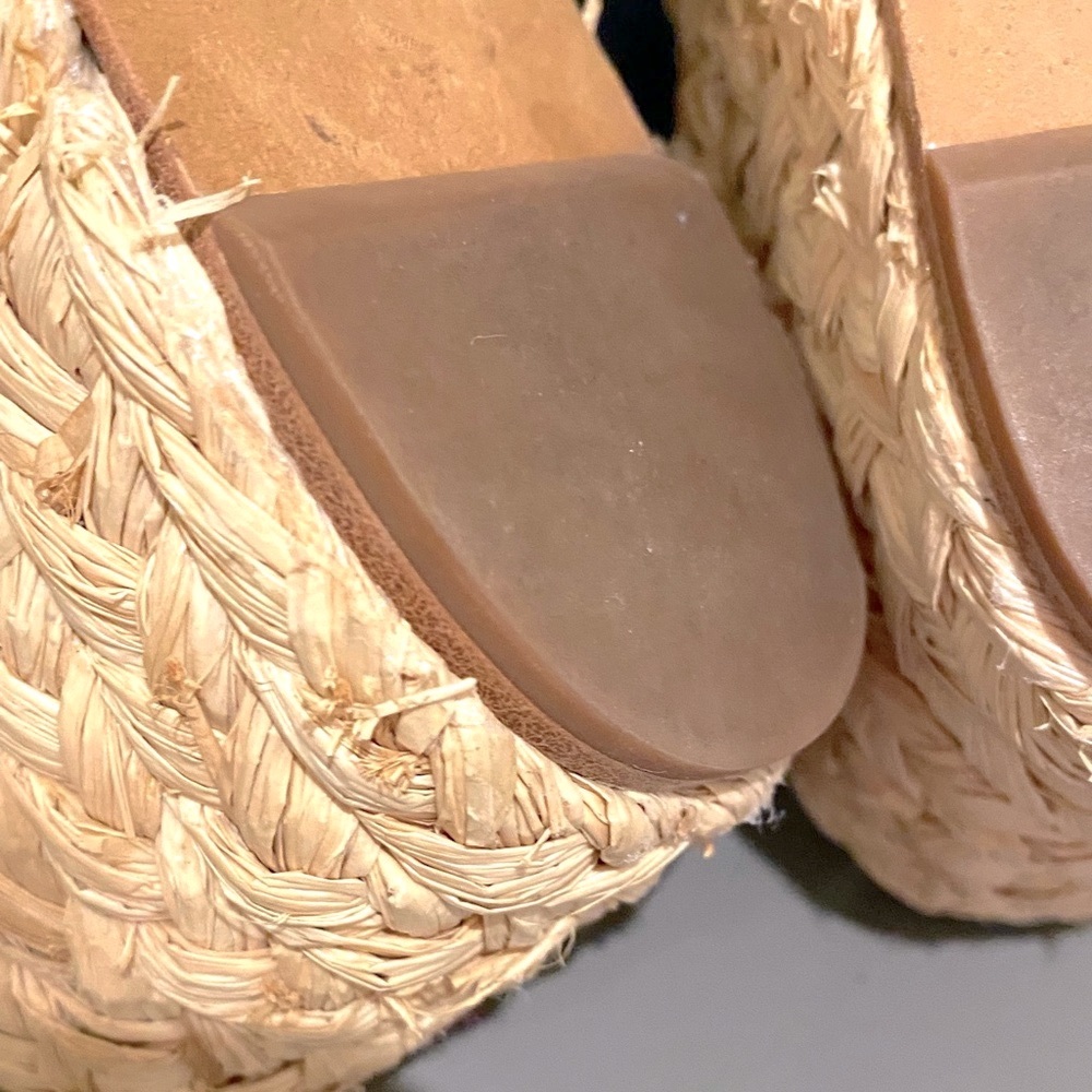 Polo Ralph Lauren Raffia Platform Shoe sz 7.5 - Picture 8 of 15